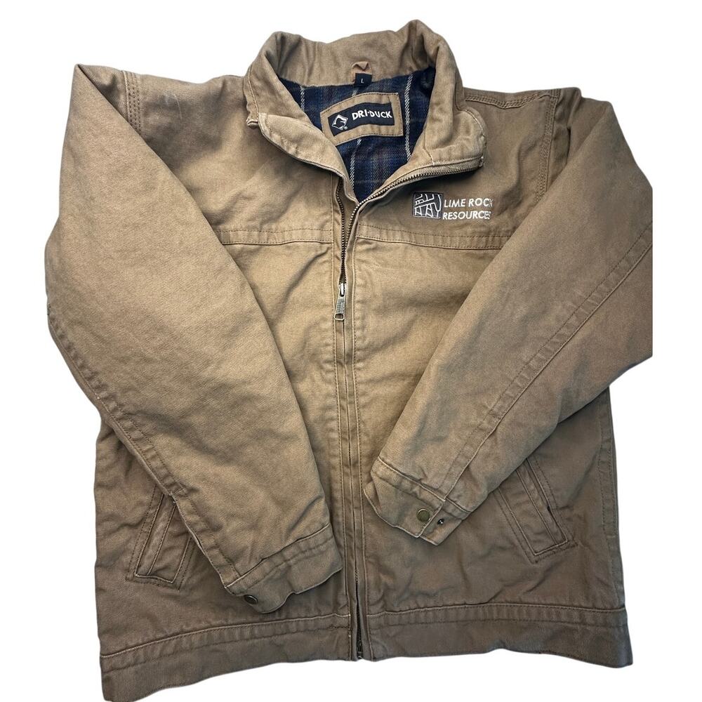 Dri Duck Maverick 5028 Jacket Brown Blanket Lined Canvas Work Coat L Minimalist